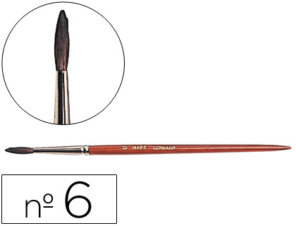[2005979] LIDERPAPEL - PINCELES ACUARELA Nº 6 -VIROLA CROMADA PELO ENGOMADO (Ref.PI06)