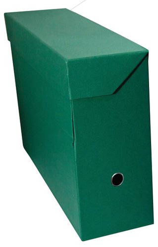 [1944808] MARIOLA - Caja TRANSFERENCIA CARTÓN FORRADO EN GELTEX A4 390X255X110 MM COLOR VERDE (Ref.16755)