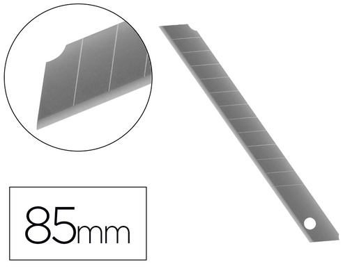 [2017469] Q-CONNECT - REPUESTO CUTER ESTRECHO METALICO 0,5X9 MM BLISTER DE 10 CUCHILLAS (Ref.KF14757)