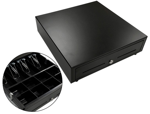 [2162202] SEYPOS - Cajon portamonedas 8 monederos 5 billeteros apertura electrica negro 410x415x110 mm (Ref. HS410B2N)