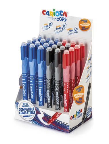 [9934211] CARIOCA - BOLIGRAFO BORRABLE EXPOSITOR de 24 (4x 6 Colores) (Ref.43040)