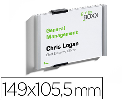 [2155882] DURABLE - Rotulo Informacion Info Sign 149x105,5mm Para puertas aluminio Metalico (Ref.4801-23)