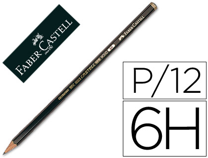 [2073526] FABER CASTELL - LAPICES DE GRAFITO FABER 9000 6H -UNIDAD (Ref.9000-6H / 119016)