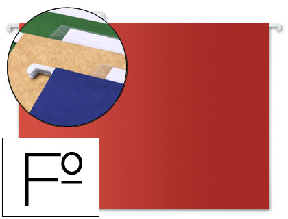 [2042814] LIDERPAPEL - CARPETA COLGANTE FOLIO ROJA (Ref.SF10)