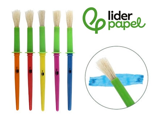 [2006187] LIDERPAPEL - PINCELES ESCOLARES MEDIANO (Ref.PI15)