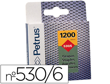 [2026513] PETRUS - GRAPAS Nº 530/6 -CAJA DE 1200 GRAPAS (Ref.77513)