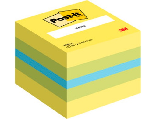 [9039334] POST-IT - Cubo notas adhesivas 400h Limón 51x51mm (Ref.FT510091729)