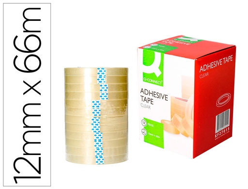 [2025930] Q-CONNECT - CINTA ADHESIVA 66 MT X 12 MM (Ref.KF27015)
