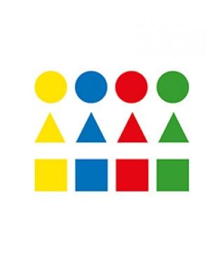 [9021664] APLI - Gomets Blister 12 hojas 1136 ud Figuras geometricas pequeñas (Ref.993)