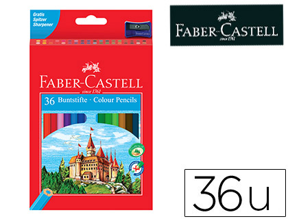 [2052192] FABER CASTELL - LAPICES DE COLORES FABER-CASTELL C/36 COLORES HEXAGONAL MADERA REFORESTADA (Ref.120136)