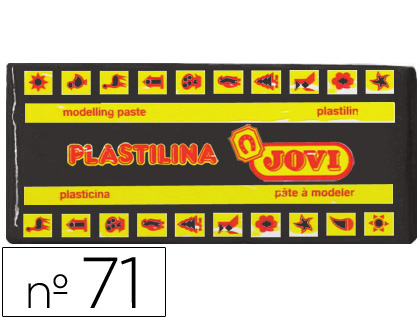 [2022147] JOVI - PLASTILINA 71 NEGRO -UNIDAD -TAMAÑO MEDIANO (Ref.71-15)