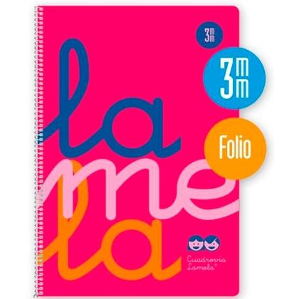 [1934005] LAMELA - Cuaderno Fº polipropileno C3 80 hojas 90 grs rosa (Ref.7FTP003R)