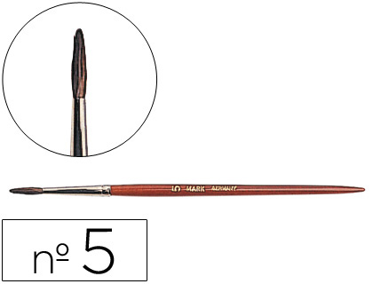 [2005978] LIDERPAPEL - PINCELES ACUARELA Nº 5 -VIROLA CROMADA PELO ENGOMADO (Ref.PI05)