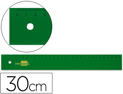 [2043379] LIDERPAPEL - REGLA 30 CM ACRILICO VERDE (Ref.RG02)