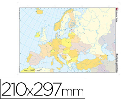 [2024589] MAPA MUDO COLOR DIN A4 EUROPA -POLITICO 
