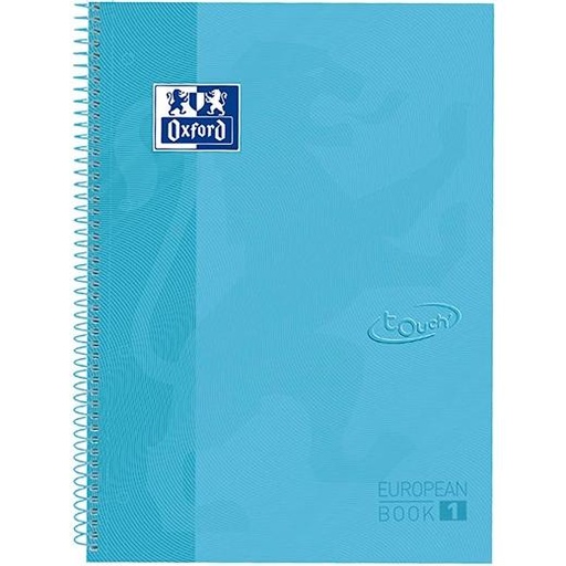 [9154793] OXFORD - Cuaderno espiral ebook 1 tapaextradura din a4+ 80 hojas cuadro 5 mm con margen bebe touch (Ref. 400107010)