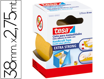 [2051964] TESA - CINTA DOBLE CARA FILM MANUALIDADES 2,75MT X38MM (Ref.56665-00001-01)