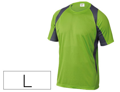 [2075701] DELTAPLUS - CAMISETA POLIESTER MANGA CORTA CUELLO REDONDO TRATAMIENTO SECADO O COLOR VERDE-GRIS TALLA L (Ref.BALIVG-GT)