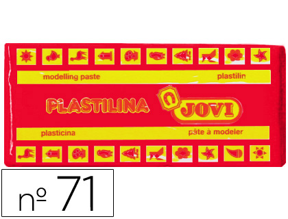 [2022137] JOVI - PLASTILINA 71 ROJO -UNIDAD -TAMAÑO MEDIANO (Ref.71-05)
