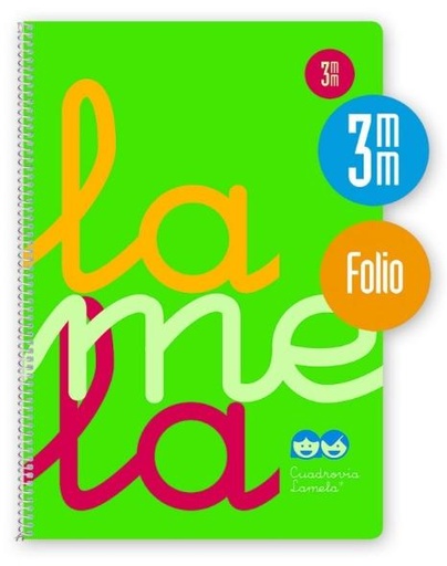 [1934006] LAMELA - Cuaderno Fº polipropileno C3 80 hojas 90 grs verde (Ref.7FTP003V)