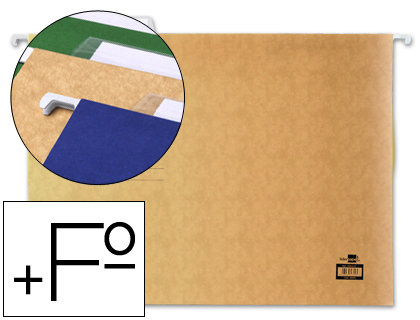 [2026907] LIDERPAPEL - CARPETA COLGANTE FOLIO PROLONGADO KRAFT (Ref.SF03)