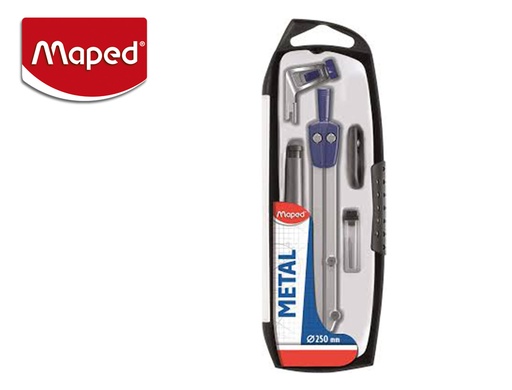 [9046164] MAPED - Compas Estuche 5 piezas Abrazadera universal Portaminas Afilaminas (Ref.197513)