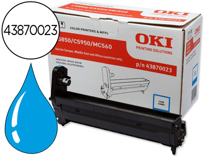 [9047304] OKI - Tambor Cian 20.000 pág. Para C5650/C5750/MC560 (Ref.43870023)
