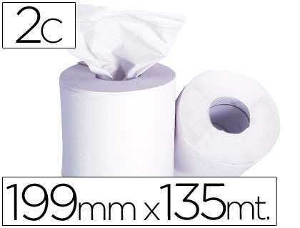 [2036505] PAPEL SECAMANOS 2 CAPAS 199 MM X 135 MT -MANDRIL 76 MMDIAMETRO 197 MM (Ref.10340404)