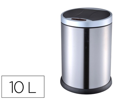 [2156174] Q-CONNECT - Papelera metalica con sensor automatico capacidad 10 litros (Ref. KF11307)