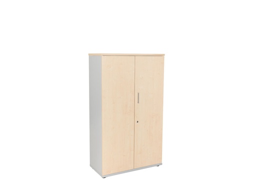 [2077684] ROCADA - ARMARIO CON TRES ESTANTES Y DOS PUERTAS ENTERAS SERIE STORE 156X90X45 CM ACABADO AB01 ALUMINIO/HAYA (Ref.1058AB01)