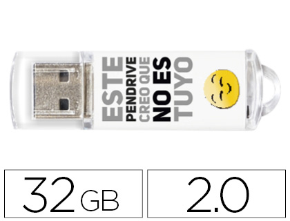 [9155401] TECHONETECH - Memoria usb flash drive 32 gb 2.0 no es tuyo (Ref. TEC4007-32) (Canon L.P.I. 0,24€ Incluido)