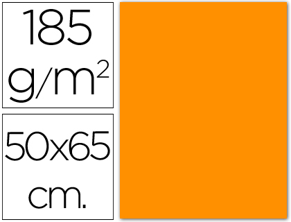 [9012676] CANSON - Cartulina IRIS 50x65 cm Naranja 185 gr (Ref.200040224)