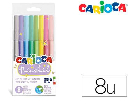 [9156203] CARIOCA - Rotulador pastel blister de 8 colores surtidos (Ref. 43032)