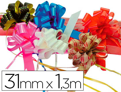 [2028043] CINTA PARA HACER LAZOS ROJO 130 CM X 31 MM -UNIDAD (Ref.2200-20)