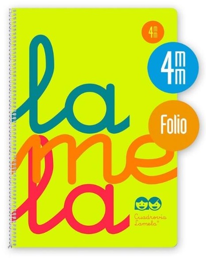 [1934008] LAMELA - Cuaderno Fº polipropileno C4 80 hojas 90 grs amarillo (Ref.7FTP004A)