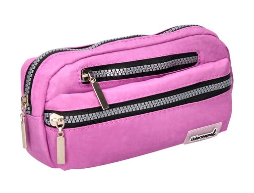 [2006298] LIDERPAPEL - BOLSO ESCOLAR PORTATODO OVALADO 3 BOLSILLOS VIOLETA PASTEL 195X40X100 MM (Ref.PX07)