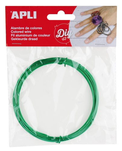 [1946046] APLI - Bolsa 5M. ALAMBRE DE ALUMINIO VERDE 1,5MM. Ø (Ref.14096)
