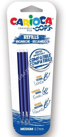 [9934202] CARIOCA - RECAMBIO OOPS BORRABLE AZUL BLISTER de 3 (Ref.4304102)