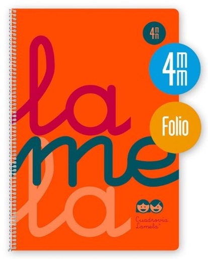 [1934009] LAMELA - Cuaderno Fº polipropileno C4 80 hojas 90 grs naranja (Ref.7FTP004N)
