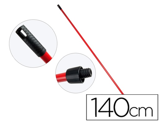 [2070005] PALO DE ESCOBA O FREGONA METAL UNIVERSAL CON ADAPTADOR SP 140 CM (Ref.2114)