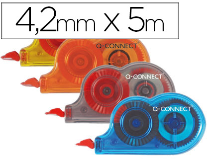 [2037736] Q-CONNECT - CORRECTOR CINTA MINI BLANCO 4,2MM.X 5 M. -BOMBONERA DE 28 UNIDADES (Ref.KF27028)