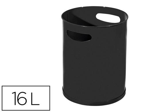 [2023272] SIE - PAPELERA METALICA CON ASAS 111 NEGRA 30X25 CM (Ref.111-N)