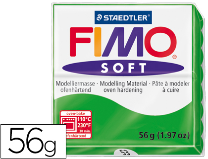 [2054665] STAEDTLER - PASTA FIMO SOFT 56 GR COLOR VERDE TROPICAL (Ref.8020-53)