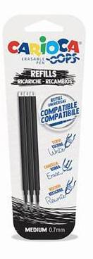 [9934201] CARIOCA - RECAMBIO OOPS BORRABLE NEGRO BLISTER de 3 (Ref.4304101)
