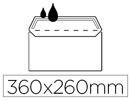 [2031931] LIDERPAPEL - SOBRE N.16 BLANCO FOLIO ESPECIAL 260X360MM ENGOMADO CAJA DE 250 UNIDADES SOLAPA DE PICO (Ref.SB19)