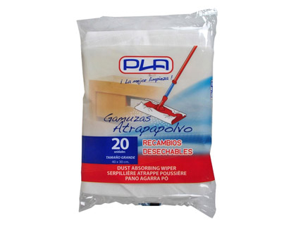 [2064907] PLA - RECAMBIO MOPA ATRAPAPOLVO DESECHABLE GRANDE 4X3 CM BOLSA DE 2 UNIDADES (Ref.0)