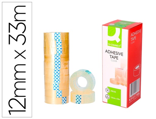 [2025929] Q-CONNECT - CINTA ADHESIVA 33 MT X 12 MM (Ref.KF01785)