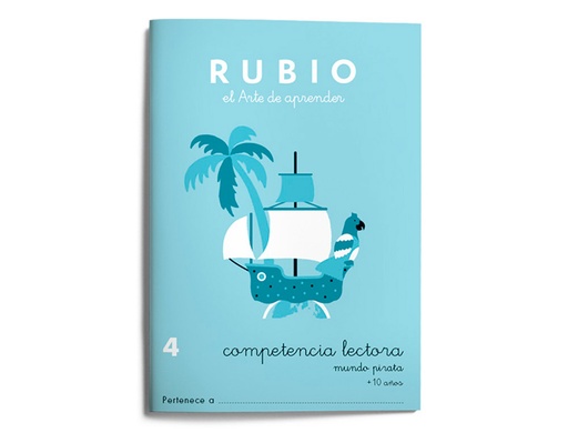 [9162527] RUBIO - Cuaderno competencia lectora 4 mundo pirata (Ref. CL4)