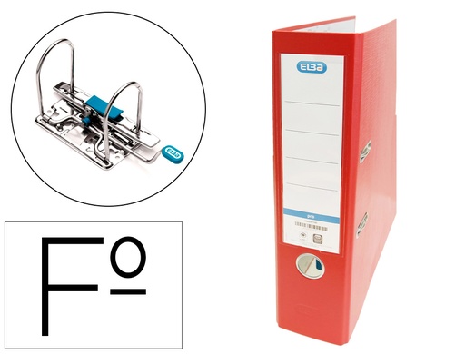 [2155514] ELBA - Archivador de Palanca Rado Top Folio Lomo 80mm Rojo (Ref.100023203)