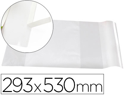 [2077454] LIDERPAPEL - FORRALIBRO Nº29 CON SOLAPA AJUSTABLE ADHESIVO 293 X 530 MM (Ref.AD08)
